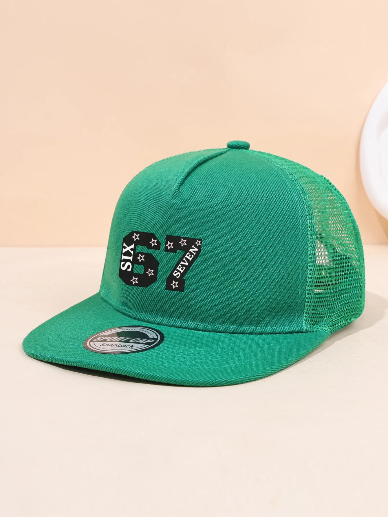 1PC Practical 67 Star Hat! Mesh breathable+flat eave decoration for face shape, essential for commuting