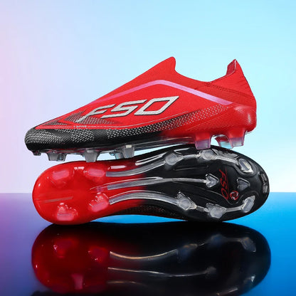 Nouvelles chaussures de football pour hommes, crampons antidérapants pour terrain en herbe, chaussures de football d'extérieur très vendues, baskets de futsal, haute qualité, légères et à tige haute.