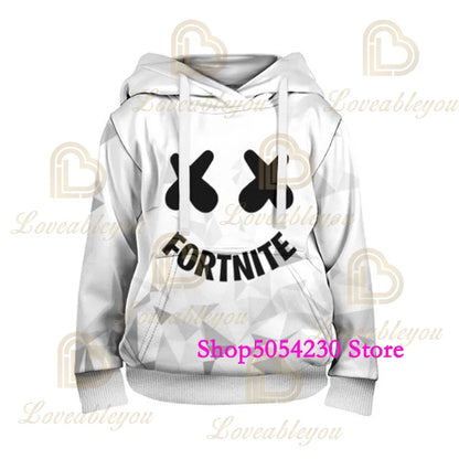Sudadera con capucha de Fortnite con llama impresa en 3D, estilo Battle Royale de dibujos animados, para hombre y mujer, camiseta con capucha de héroe de videojuego para adolescentes