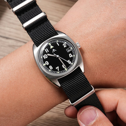 Orologio Militado ML17 Miyota Super 2035/ GL12 con movimento al quarzo, Luminova C3 e BGW9, impermeabile 100m, in acciaio inox