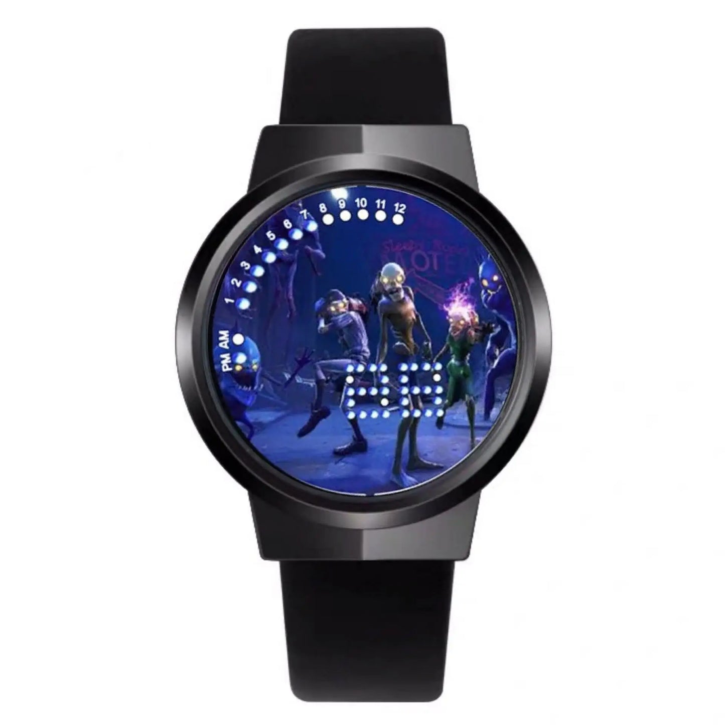 Reloj Fortnite de moda cute, cartoon y kawaii personalizado con luz nocturna LED táctil, reloj electrónico para estudiantes, regalo para amigos