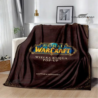 Печатно одеяло Game World of Warcraft, пикник одеяло, топло фланелено одеяло, домашно спално бельо, одеяла за легла, подарък за рожден ден