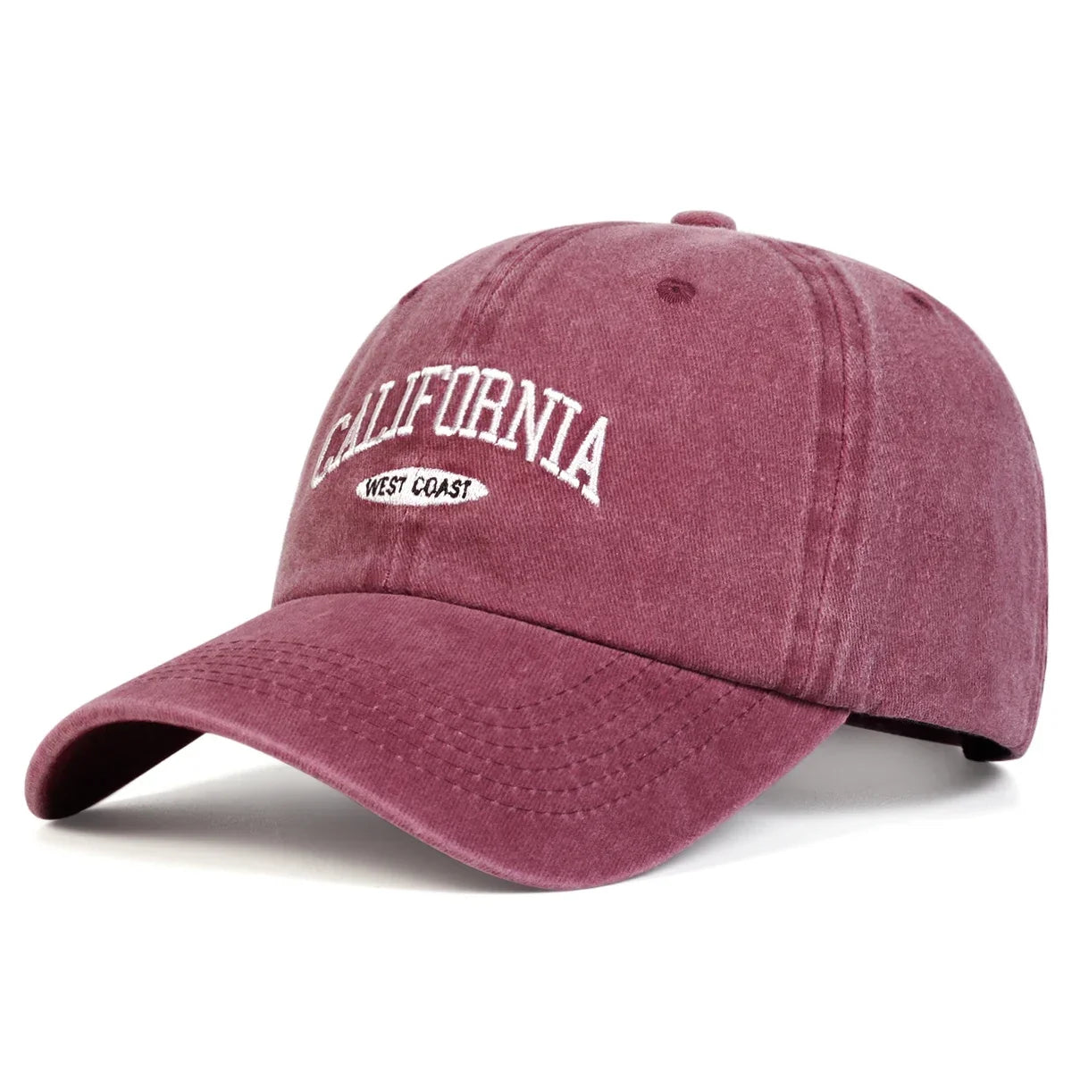 Unisex CALIFORNIA Letter Embroidery Wash Baseball Caps Spring and Autumn Outdoor Adjustable Casual Hats Sunscreen Hat
