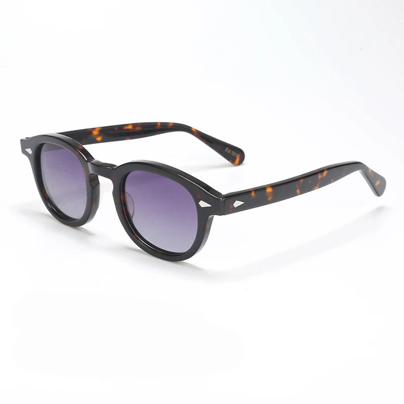 Polarized Sunglasses Men Women Johnny Depp Lemtosh Style Sun Glasses Retro Round Acetate Frame UV400 Lens Oculos