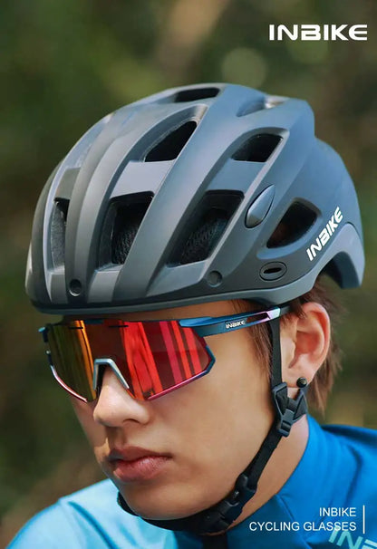 INBIKE Photochromic Cycling Sunglasses Professional Road Bike Riding Glasses for Men Bicycle Windproof Sand Goggles Bike Eyewear