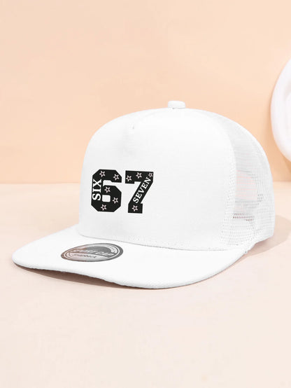 1PC Practical 67 Star Hat! Mesh breathable+flat eave decoration for face shape, essential for commuting