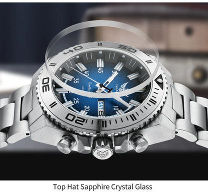 Yelang Watches V1035 44mm Men Diving Watch Human Kinetic Energy Watch 100m Waterproof Watches luminous Japan PX83 Sapphire