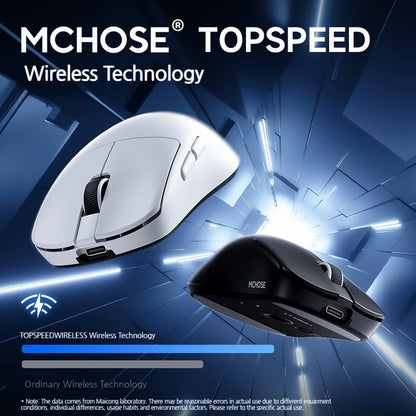 MCHOSE L7 Ultra+ Ratón de mano mediano-grande para gaming y e-sports Paw3950, inalámbrico de tres modos, ligero, de oficina, con doble accionamiento para ordenador
