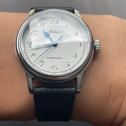 NEW Merkur Intaglio Watch 50m Skin Diver Watch Vintage Gray Mechanical Hand Watch 38mm Sapphire Relogio Masculino