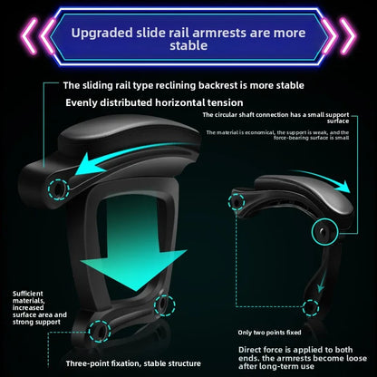 Bequemer ergonomischer Gaming-Stuhl für langes Sitzen, neigbar, mit Massagefunktion und Drehfunktion