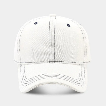 Solid color denim baseball cap for women Korean casual duckbill cap for men summer sun protection cap