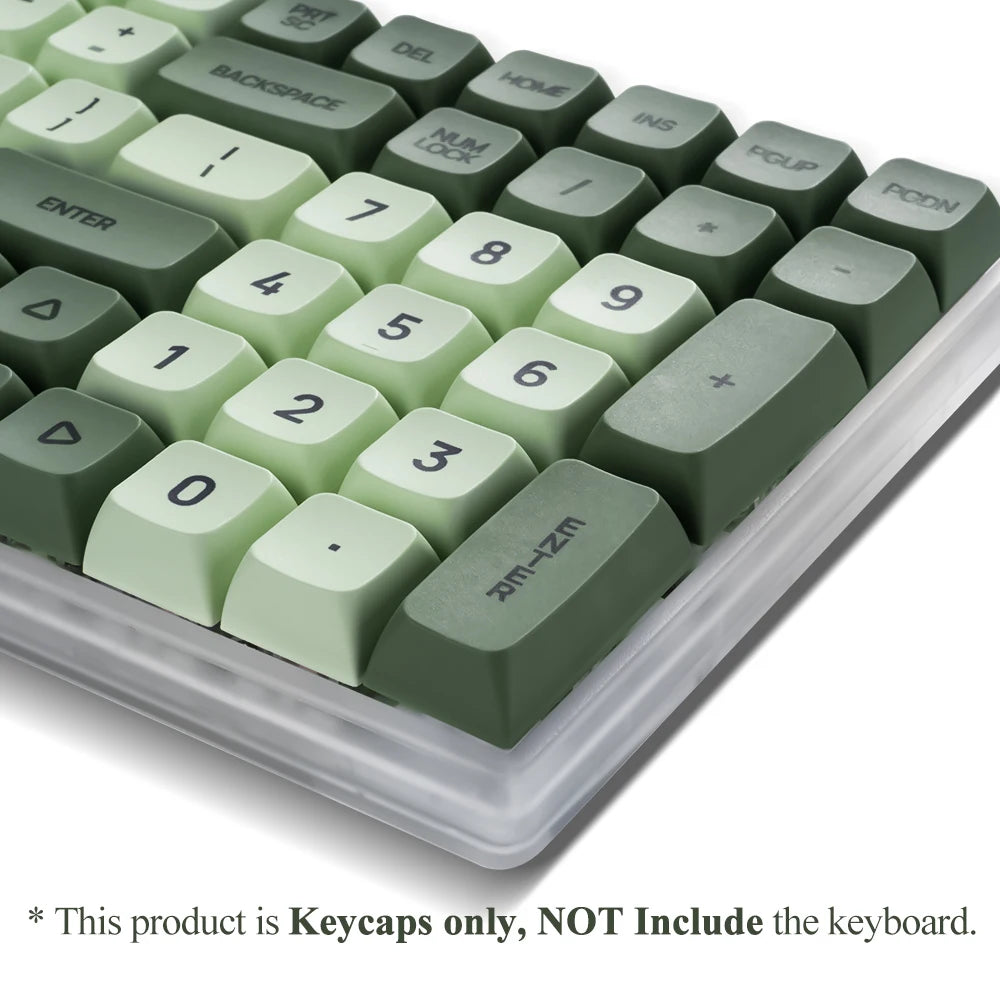 Juego de 125 teclas XDA PBT Matcha Green para teclado mecánico de 61/64/68/75/87/98/104/108 teclas compatible con Cherry/Gateron/Otemu/Kailh