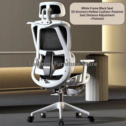 Sedia da ufficio per computer in mesh traspirante con braccioli e supporto lombare, sedia da scrivania ergonomica regolabile, sedia da gaming per la casa con poggiatesta