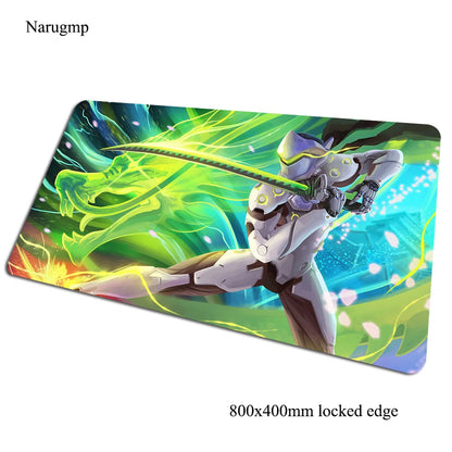 Alfombrilla de ratón gaming Overwatch 80x40cm, alfombrilla grande para ratón, regalo de Halloween, tapete gamer amplio para escritorio de ordenador, mousepad para notebook y PC