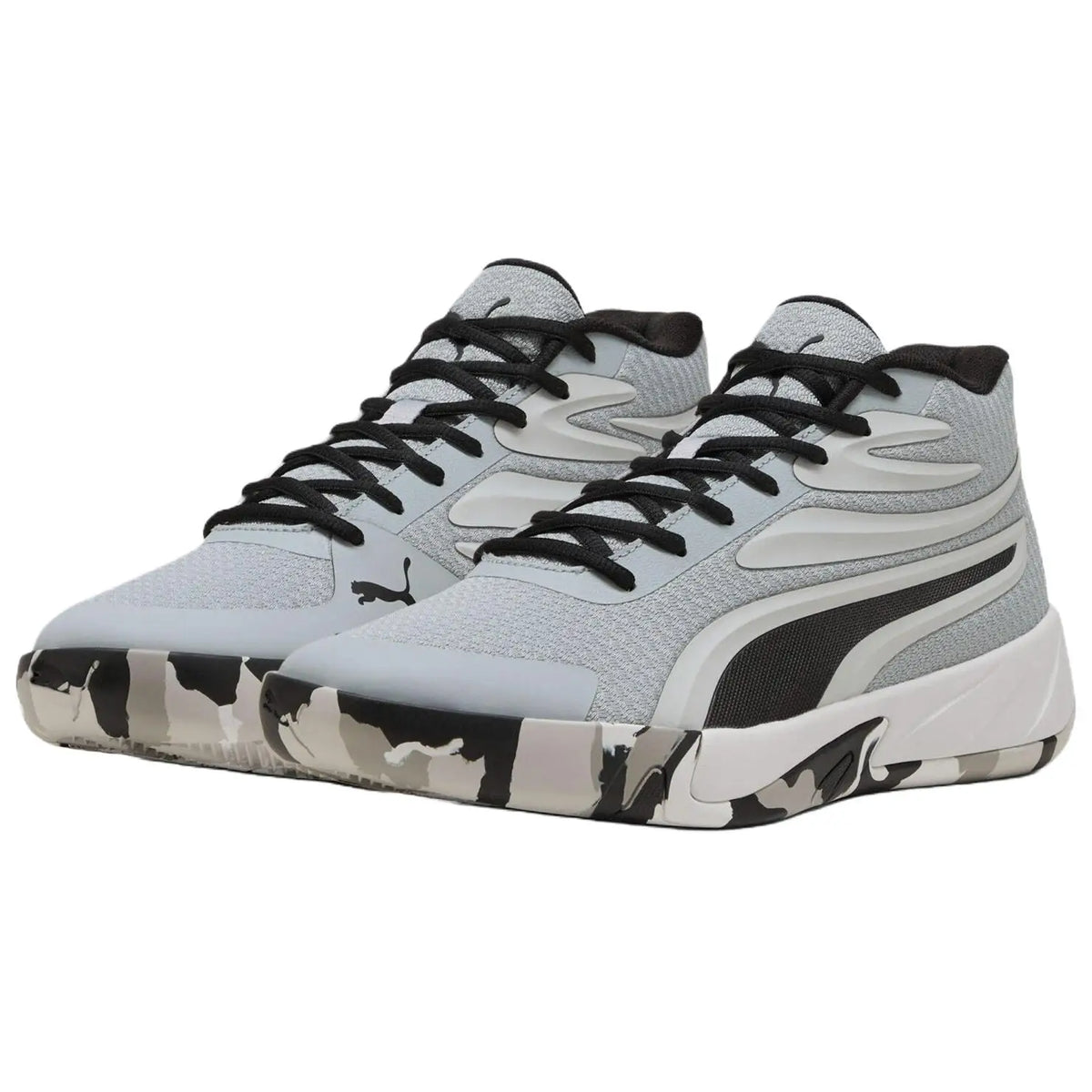 Puma Court Pro, chaussures de ville confortables, polyvalentes et durables, mi-hautes, style décontracté, baskets, gris, 311394-01
