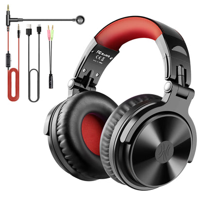 Auriculares gaming inalámbricos OneOdio Pro-M Bluetooth 5.2 HiFi estéreo con micrófono, 110H de autonomía, graves profundos y diseño plegable circumaural