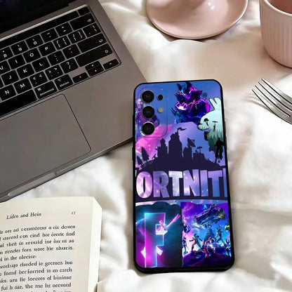 Custodia per telefono Game F-F-Fortnites per Samsung S25,S24,S21,S22,S23,S30,Ultra,S20,Plus,Fe,Lite,Note,10,cover nera