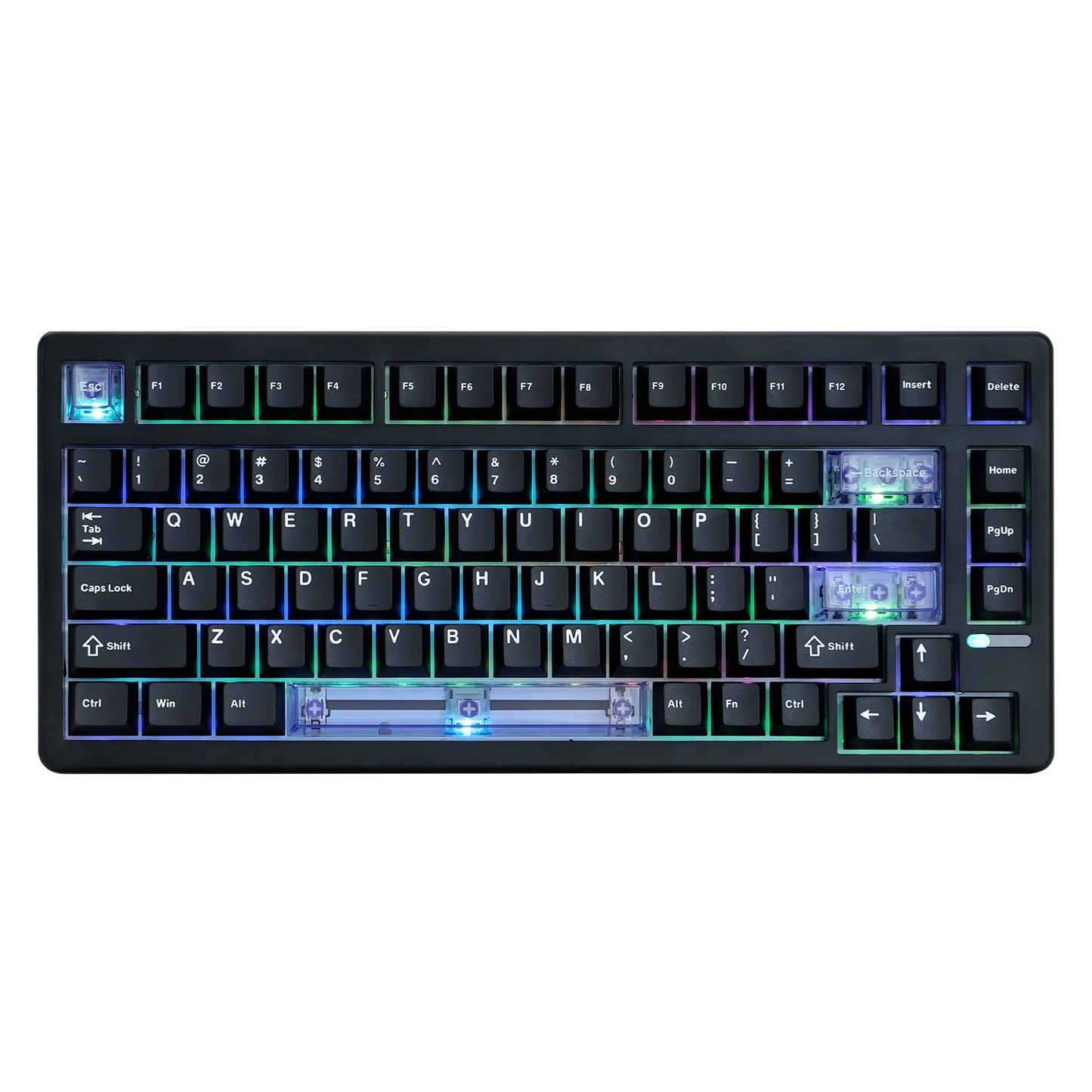 Teclado mecánico magnético EPOMAKER HE80 75% con distribución US QWERTY, hot-swap, gasket creamy, cableado, efecto Hall, DKS SOCD para PC/Mac