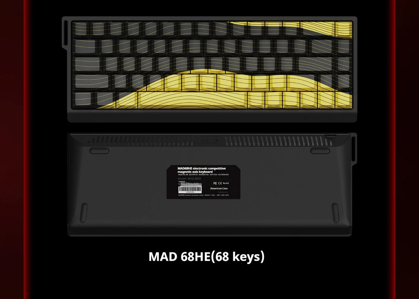 Teclado gaming FGG MAD60 RGB de eje magnético, dedicado para juegos, con hot-swap completo de teclas, respuesta rápida y personalización de nivel inicial