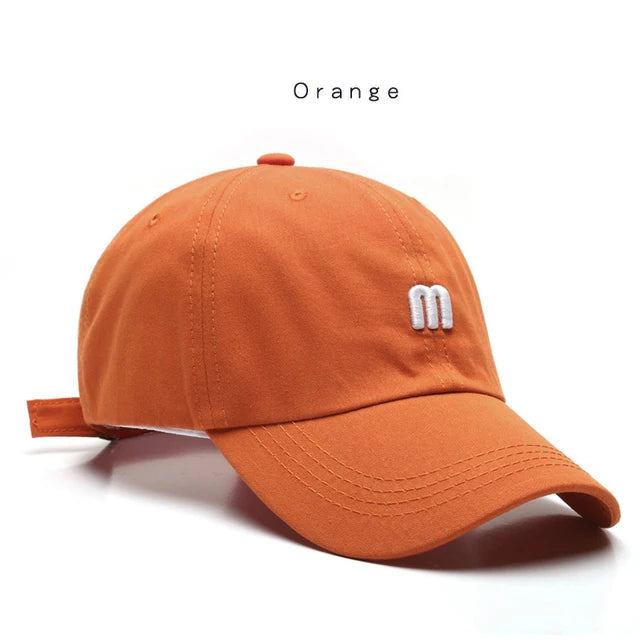 Fashion 100% Cotton Baseball Cap for Men and Women Letters Embroidered Snapback Hat Summer Sun Caps Unisex Casual Hip Hop Hats
