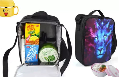 Borsa termica isolata grande per bambini F-FortniteS, capiente, per ragazzo, ragazza, studentessa, picnic all’aperto, pranzo, riutilizzabile con funzione cooler