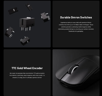 Official MCHOSE L7 Pro Wireless Gaming Mouse PAW3395 E-Sport Sensor Optical Switch TOPSPEED 8K Polling Rate 39g 250mAh Mice