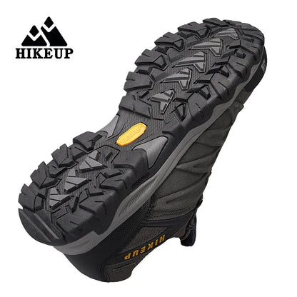 HIKEUP Scarpe da trekking in pelle di alta qualità, resistenti, da outdoor sportivo, da uomo, con lacci, per escursionismo, arrampicata e caccia