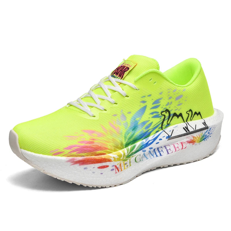 Scarpe da running 2026 con nuovo motivo Eagle, piastra in carbonio, scarpe sportive da maratona ultraleggere, traspiranti e ammortizzate per allenamento di corsa