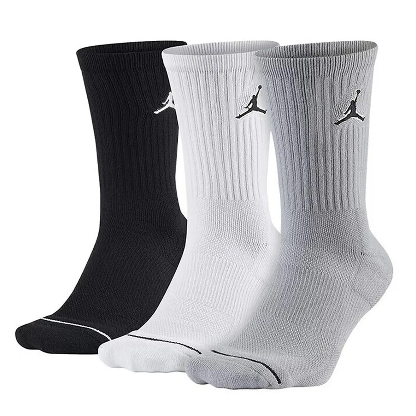 Nike Basketball Socks: AJ Jordan Triple Pack Mid-Calf Socks for Men and Women—Breathable and Moisture-Wicking SX5545-915