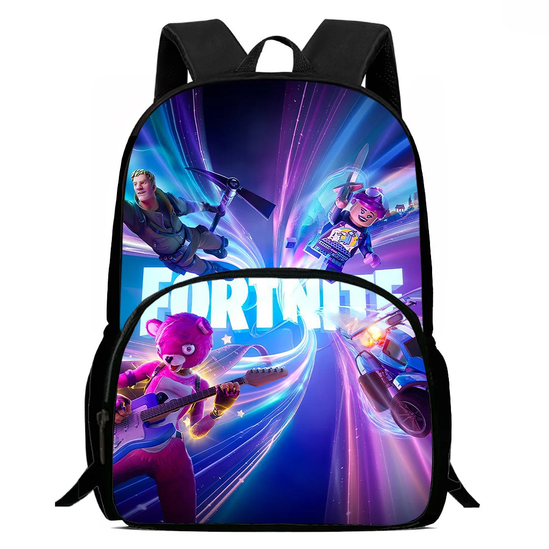 Kids  School Backpack with Front Pocket,  Light Weight Cartoon Fortnite Children Backpack For Age 6-9 , Bags For Boys Girls