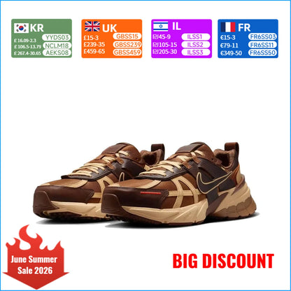 Nike V2K Run Soft, Comfortable, Breathable Low-Top Running Shoes Unisex Brown HQ3445-222