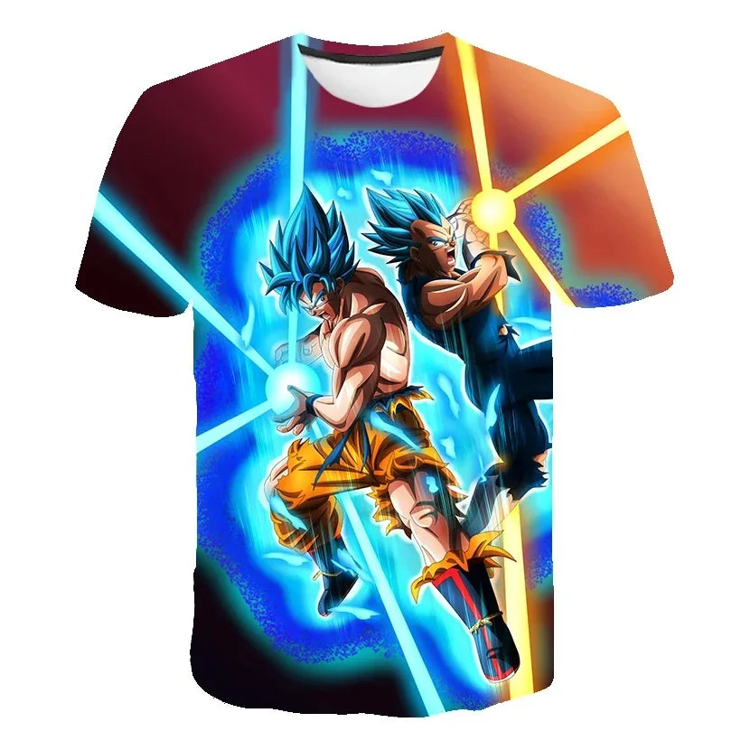 T-shirts pour hommes T-shirt Dragon Ball Z Vêtements pour garçons Vêtements pour enfants T-shirt d'été à manches courtes pour enfants T-shirt à motif de dessin animé pour bébés garçons