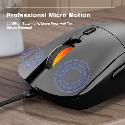 Ratón con cable USB óptico ergonómico, 7200 DPI ajustables, 6 botones, para oficina, PC, portátil, ordenador, MacBook y gamers