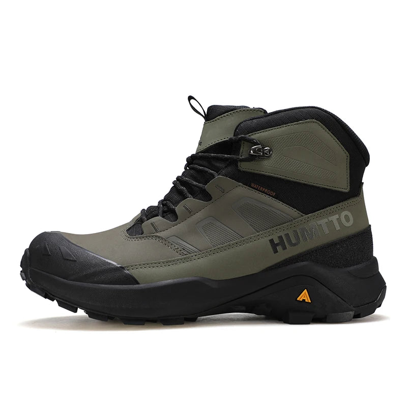 Zapatos de senderismo HUMTTO, botas de caza impermeables para hombre, botas tácticas de combate para desierto hasta el tobillo, botas de trekking para hombre y mujer, zapatillas cálidas de cuero