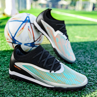 New Men's Football Boots Non-Slip Soccer Shoes Sport Outdoor Cleats Breathable Adult Long Spikes Training Boys Match Comfortable