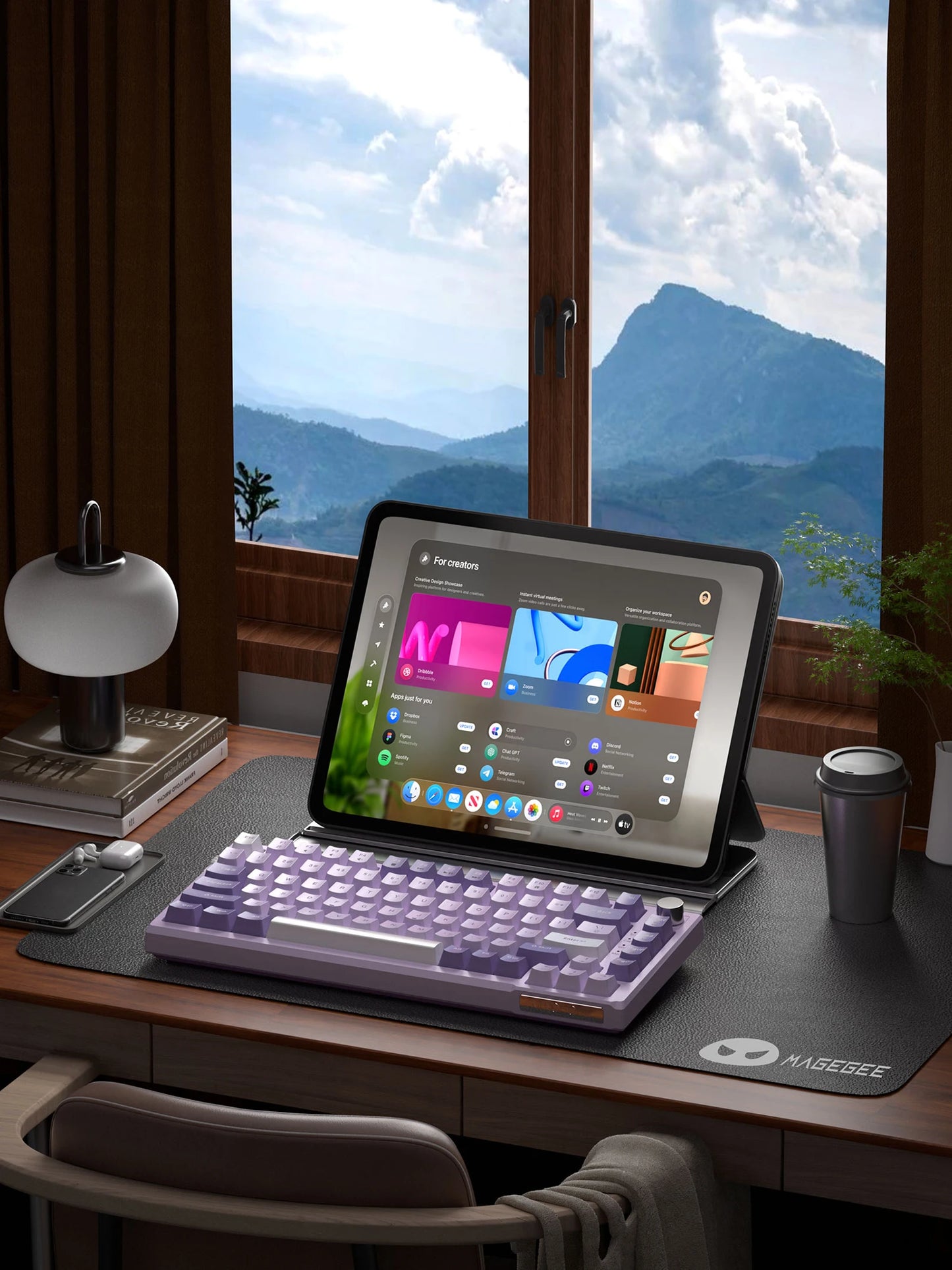 MageGee SKY81 Tastiera meccanica gaming 75%, RGB Gasket hot-swappable cablata personalizzabile, tastiera con suono cremoso e smorzamento acustico con manopola