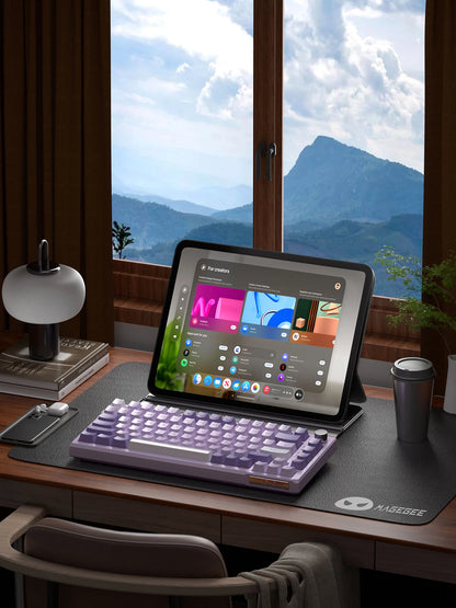 MageGee SKY81 Tastiera meccanica gaming 75%, RGB Gasket hot-swappable cablata personalizzabile, tastiera con suono cremoso e smorzamento acustico con manopola