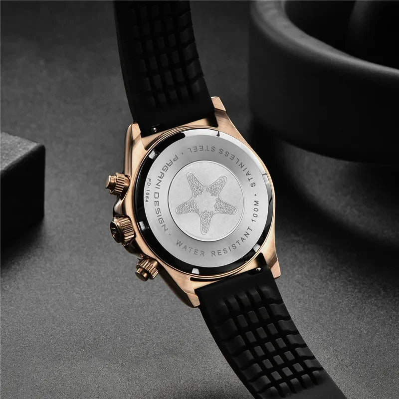 Nuovo originale PAGANI DESIGN PD-1664 orologio da uomo di lusso, movimento al quarzo giapponese VK63, zaffiro, impermeabile, cronografo, oro