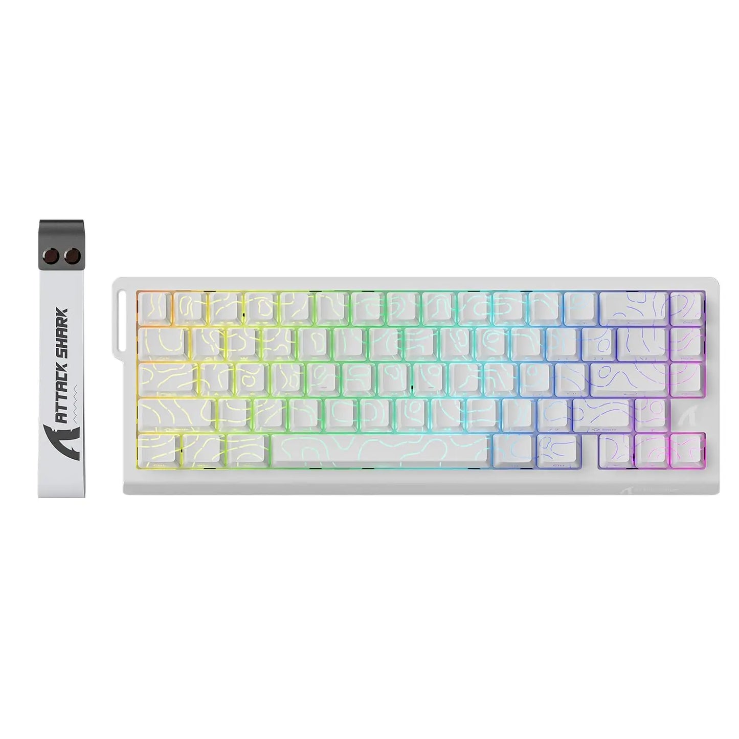 Teclado gaming mecánico ATTACK SHARK X68 HE Rapid Trigger 60% con cable, actuación ajustable, interruptor magnético Hall Effect, 8KH