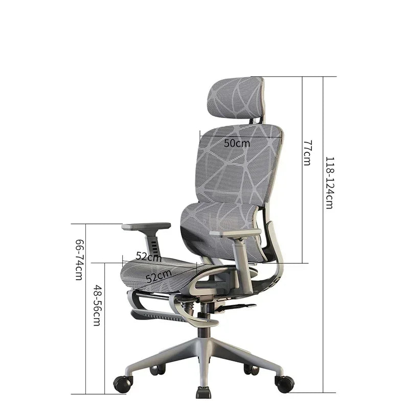 Ergonomic Gaming Chair with 3D Headrest, Adjustable Armrests, Lumbar Support, Reclining Computer Desk Chair with Footrest for Office & Gaming