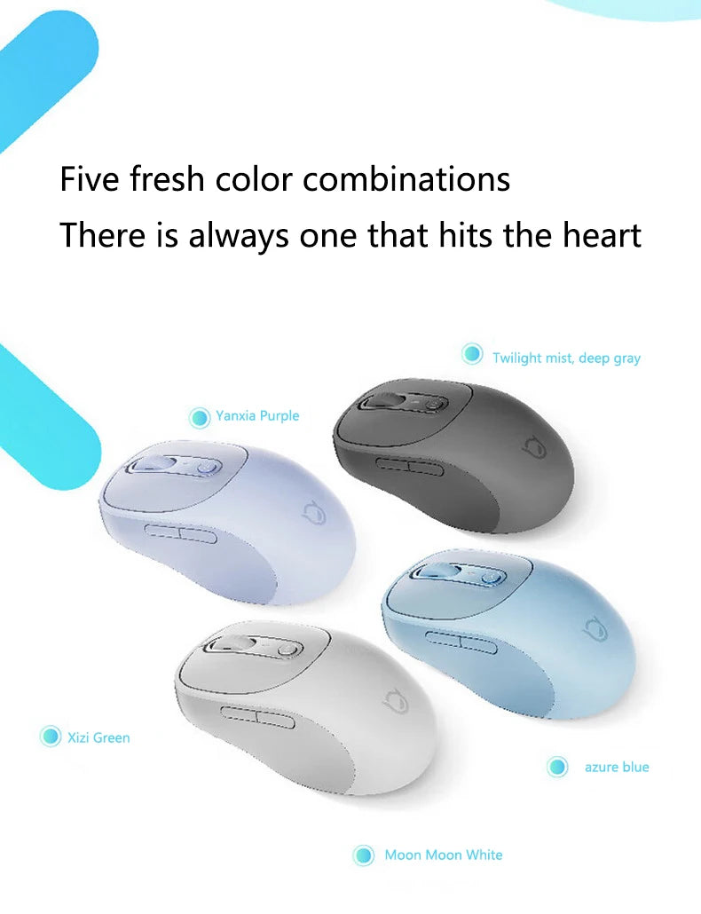 Mouse Lenovo Xiaoxin Bluetooth Wireless M3 grigio Twilight, silenzioso, tre Bluetooth, mouse da ufficio