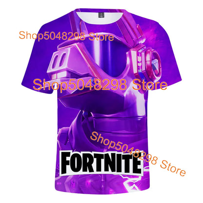 T-shirt Fortnite Bushranger per bambini, stampa 3D Banana Peely, T-shirt da uomo e donna, maglietta Battle Royale, top estivo, regalo di compleanno