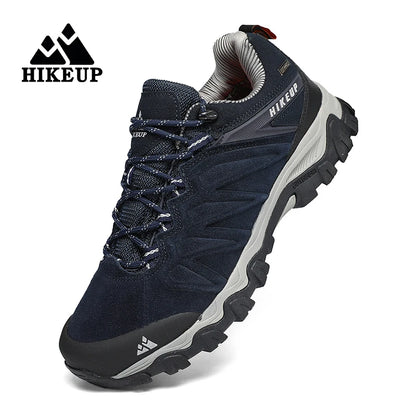 HIKEUP Scarpe da trekking in pelle di alta qualità, resistenti, da outdoor sportivo, da uomo, con lacci, per escursionismo, arrampicata e caccia