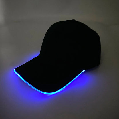 Gorra de béisbol luminosa LED de moda, gorra hip hop iluminada para bar y club, gorra fluorescente para hombre y mujer, accesorios para DJ, baile y disfraces