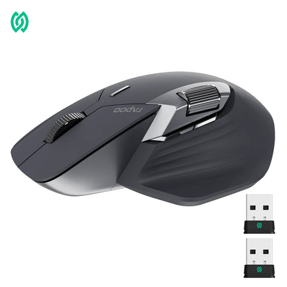 Rapoo MT760PRO Wireless Mouse NearLink + Bluetooth 5.0 Multi-Device 12000 DPI 2K Polling Rate Ergo for Work Gaming Quiet Clicks