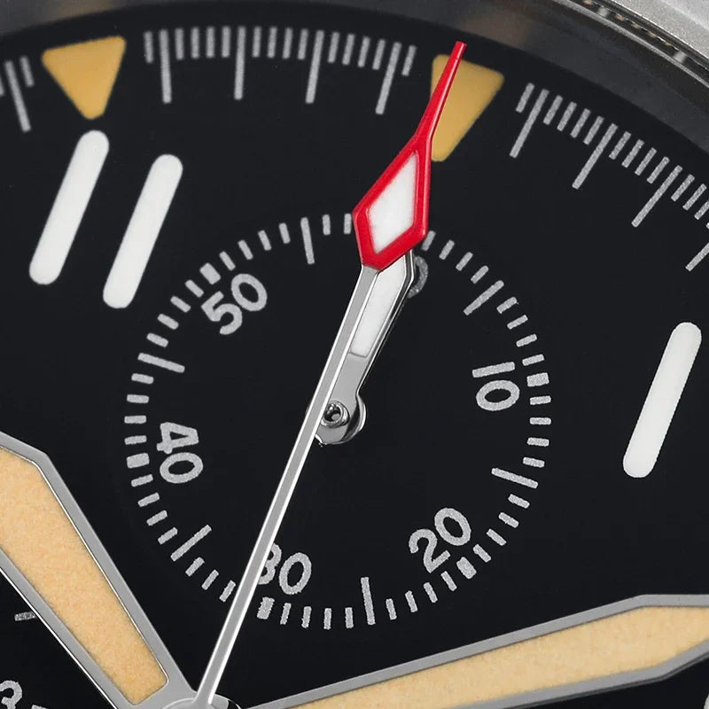 Orologio cronografo al quarzo Militado VK61 VK67, 39mm, cassa in acciaio inox 316L, 3 quadranti, impermeabile 100M, orologio militare multifunzione