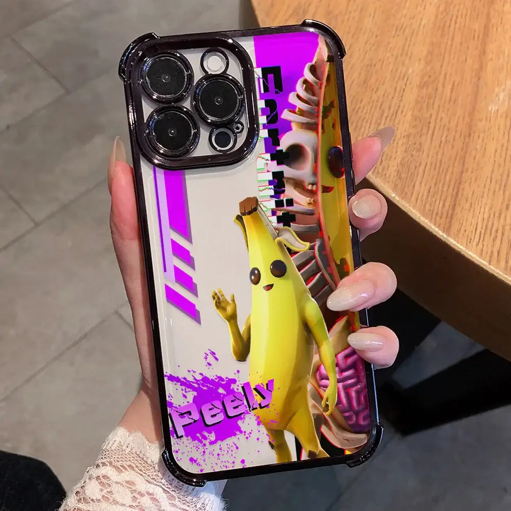 Cartoon Games F-Fortnite Plating Phone Case For Xiaomi 15T 15 14 13 Poco M7 F7 F4 F5 X7 X6 X5 Pro Ultra 4G 5G Anti Fall Airbag