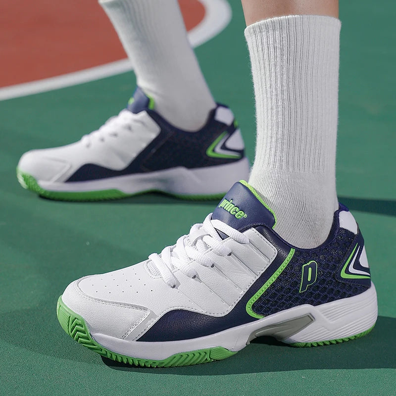 Zapatillas profesionales de cuero para hombre y mujer, calzado de bádminton para parejas, antideslizantes, ligeras, para entrenamiento, tenis y voleibol