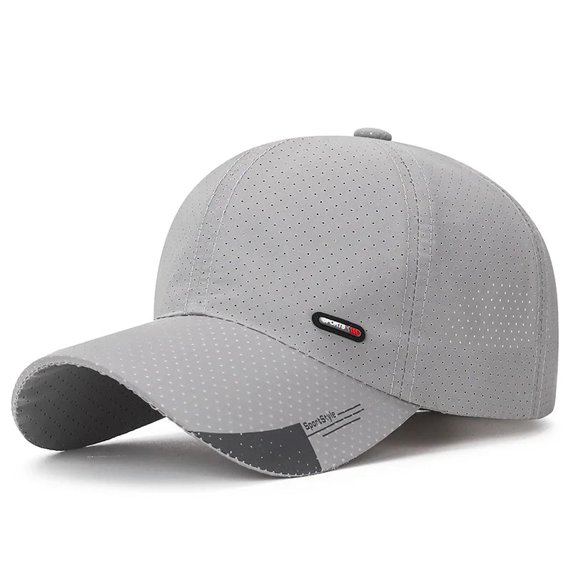 Casquette de baseball ultra-respirante à séchage rapide - Légère et ajustable, avec une visière en bec de canard tendance - Idéale pour les sports de plein air