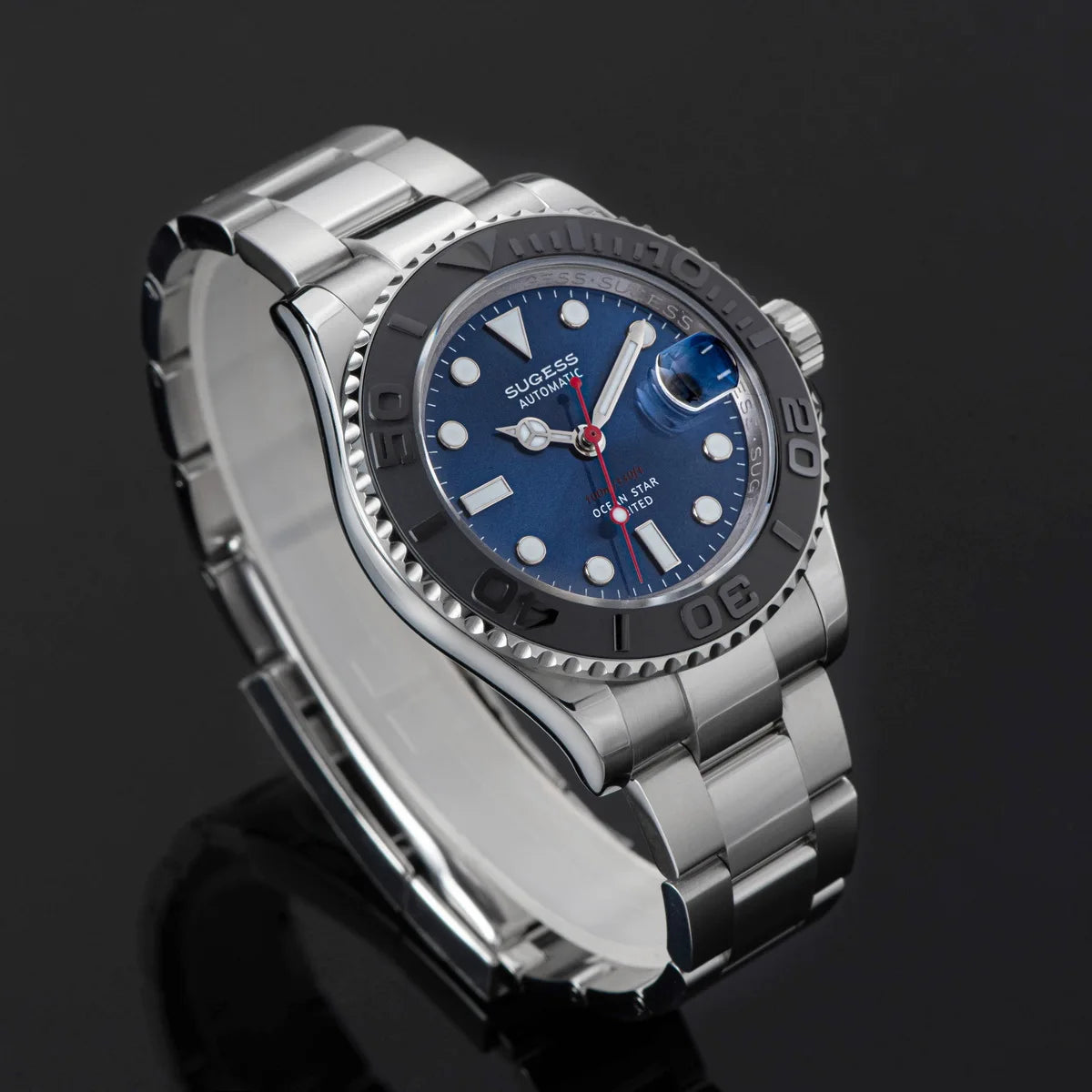 Sugess New Diving Men's Watch Automatic Mechanical WristWatches 10Bar NH35A Movement Sapphire Luminous Ceramic Bezel S450-2 2025